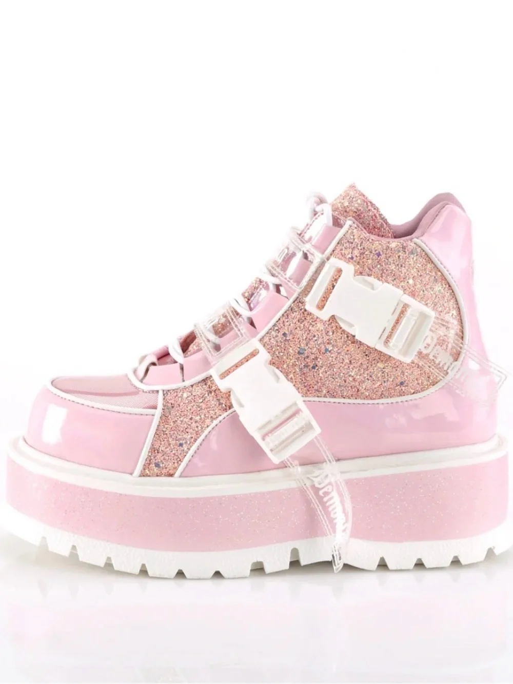 Demonia 2 Inch Platform Shoes SLACKER-50 Baby Pink